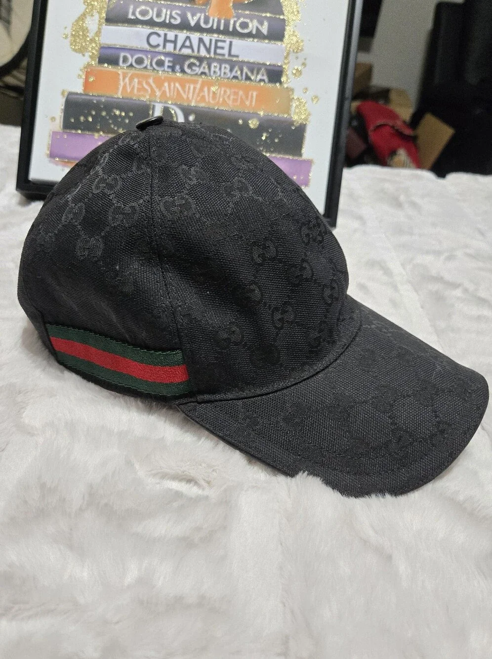 Gucci GG Baseball Hat Sherryline Large 59 EUC